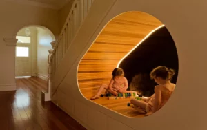 Use of The Space Under the Stairs for Playroom