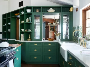 Hunter Green Cabinets