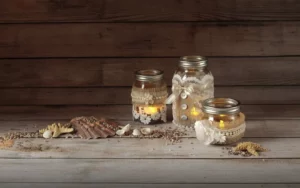 Mason Jar Luminaries for fall decoration