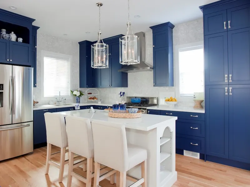 Personalities of Blue Kitchen Cabinets