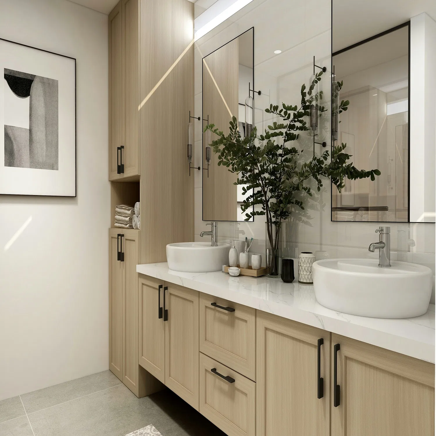 simple bathroom vanity
